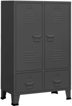 vidaXL Kleiderschrank Industrie-Stil Anthrazit 67x35x107 cm Stahl (339612)