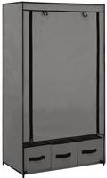 vidaXL Kleiderschrank Grau 87 x 49 x 159 cm Stoff