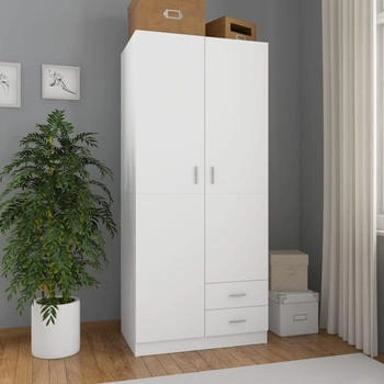 vidaXL Kleiderschrank Wei&szlig; 80x52x180 cm Holzwerkstoff (800639)