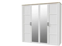 FORTE Kleiderschrank "Bohol" H&ouml;he 214 cm, Spiegelt&uuml;re, SoftClose
