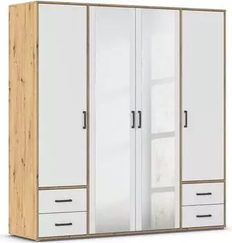 Rauch Drehtürenschrank Voyager mit Griffen in Graumetallic (99188965)