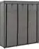 vidaXL Kleiderschrank mit Fächern und Stangen grau Stoff (282456)