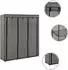 vidaXL Kleiderschrank mit Fächern und Stangen grau Stoff (282456)