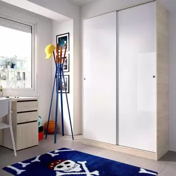 Dmora Alyson (120 x 50 x 204 cm) white/oak
