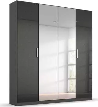 Rauch Koluna 181x210cm grau-metallic/hochglanz-effektgrau