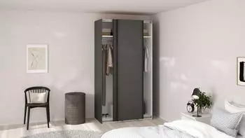 Home Affaire Como Schwebet&uuml;renschrank 2 T&uuml;ren, matt grau, 120x220cm