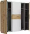 Forte Kalixtus Kleiderschrank Artisan Eiche/Weiß, 200x190x60cm (120A06)