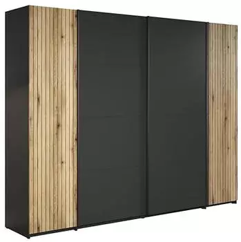 trendteam Esteban Schiebet&uuml;renschrank 270x205x58cm Anthrazit/Evoke Eiche (231262484)