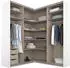 Rauch QUADRA Eckkleiderschrank Schwebetüren Glasfront graumetallic 181x229x187cm