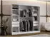 Mirjan24 Wika 200 Schwebetürenschrank mit Spiegel, 4 Schubladen, 200x200x62cm