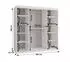 Meble Kryspol Lucy 180 Kleiderschrank 2 Schiebetüren mit Spiegel, Mattweiß, 180x200x62cm (LUCY 180 B)