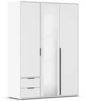 Rauch Nagata Dreht&uuml;renschrank mit Spiegel, wei&szlig;, 140x194x53cm