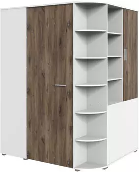 Wimex Joker Eckkleiderschrank begehbar 124x198x148cm Wei&szlig;/Flagstaff (93056539-0)