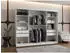 Mirjan24 Wika 250 Schwebetürenschrank mit Spiegel, 4 Schubladen, 250x200x62cm