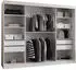 Mirjan24 Wika 250 Schwebetürenschrank mit Spiegel, 4 Schubladen, 250x200x62cm