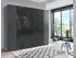 Wimex Danzig Drehtürenschrank mit Glasfront, schwarz, 270x208x58cm