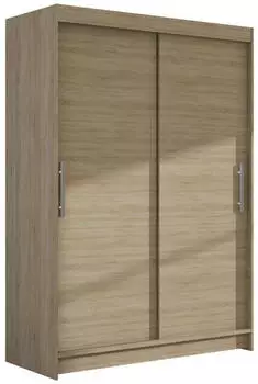Mirjan24 Miami I Kleiderschrank mit Schiebetüren, Sonoma Eiche, 120x200x58cm