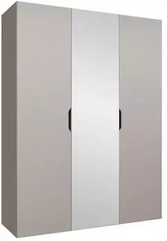 Mirjan24 Malaga 150 Drehtürenschrank mit Frontspiegel, Kaschmir, 150x202x52cm