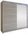 Mirjan24 Talin III Schwebetürenschrank mit Spiegel, RGB LED, Kaschmir, 180x215x58cm