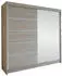 Mirjan24 Talin III Schwebetürenschrank mit Spiegel, Kaschmir, 180x215x58cm