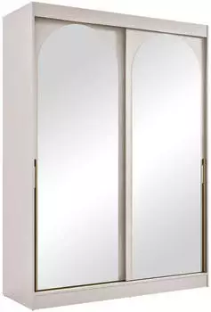 Mirjan24 Modin 150 Schiebetürenschrank mit Spiegel, Kaschmir/Gold, 150x216x65cm