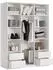 Masseno Rien Schwebetürenschrank 3-türig mit Spiegel 150x205x60cm Weiß (SZAFA RIEN 150 - 2 BIAŁY MAT+OK.SATYNA)