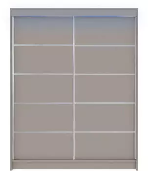 Mirjan24 Camino IV Schwebetürenschrank 2-türig RGB LED 150x200x58cm Kaschmir (Camino IV)