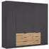Rauch DAVOA Drehtürenschrank Graumetallic/Eiche Artisan 226x210x54cm (DAVOA)