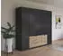 Rauch DAVOA Drehtürenschrank Graumetallic/Eiche Artisan 226x210x54cm (DAVOA)