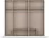 Rauch DAVOA Drehtürenschrank Graumetallic/Eiche Artisan 226x210x54cm (DAVOA)