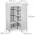 Relaxdays Eckkleiderschrank Stoff 2er-Set, 8 Ablagen, 2 Kleiderstangen, 169x100x83cm, weiß (10034012_0)