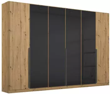 Rauch Artemis Dreht&uuml;renschrank Eiche Artisan/Anthrazit 3 F&auml;cher 271x210x54cm (000380117915)