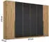 Rauch Artemis Drehtürenschrank Eiche Artisan/Anthrazit 3 Fächer 271x210x54cm (000380117915)