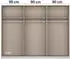 Rauch Artemis Drehtürenschrank Eiche Artisan/Anthrazit 3 Fächer 271x210x54cm (000380117915)