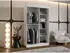 Mirjan24 Wika 120 Schwebetürenschrank mit Spiegel, Weiß, 120x200x62cm