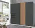 Wimex Coburg Schwebetürenschrank Graphit/Eiche Artisan 180x198x65cm (Coburg)