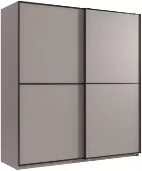 Wimex Schwebet&uuml;renschrank Ulm Saharagrau/Schwarz 180cm