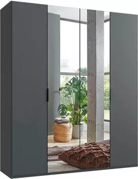 Wimex Oxford Kleiderschrank Faltt&uuml;ren Grau/Grafit 200x236x58cm (Oxford)