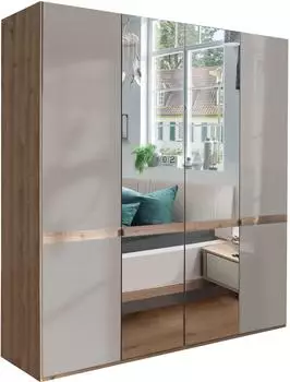 Wiemann Barcelona Kleiderschrank Drehtüren Glasfront Spiegel 197,3x236x58cm