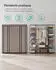 Songmics Faltschrank Vliesstoff Kleiderstange 45x150x175cm Taupe (LSF003R02)