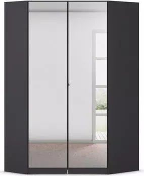 Rauch Costa Eckkleiderschrank Holzwerkstoff graumetallic mit Spiegel 117x197x104cm (COSTA)