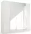 Rauch Glamour by Quadra Spin Drehtürenschrank mit Spiegel, Hochglanz weiß, 226x210x54cm