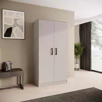 Beautysofa Drehtürenschrank Trend 90cm Kaschmir, Holzwerkstoff, Soft-Close