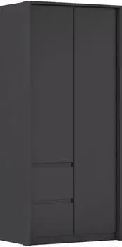 Rauch Mainz mit Passepartout Dreht&uuml;renschrank Graumetallic 96x212x58cm Push-to-Open