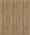 Forte ECONOBOX 2 Drehtürenschrank 4-türig Mauvella Eiche, 177,5x210,5x54,2cm (49091051-0)