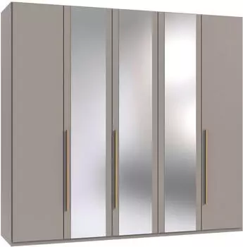 Wimex London Dreht&uuml;renschrank mit Spiegel, Saharagrau, Artisan Eiche, 225cm (London)