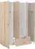 Parisot VARIA Kleiderschrank Eiche/Weiß 4 Türen 2 Schubladen 160x185x51cm