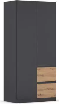 Rauch Costa Dreht&uuml;renschrank Grau/Eiche Artisan 91x197x54cm (COSTA)