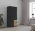 Rauch Costa Drehtürenschrank Grau/Eiche Artisan 91x197x54cm (COSTA)