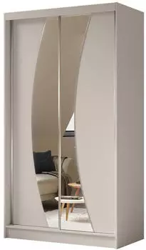 Beautysofa VOX Schwebetürenschrank mit Spiegel, Kaschmir, 120x216x61cm